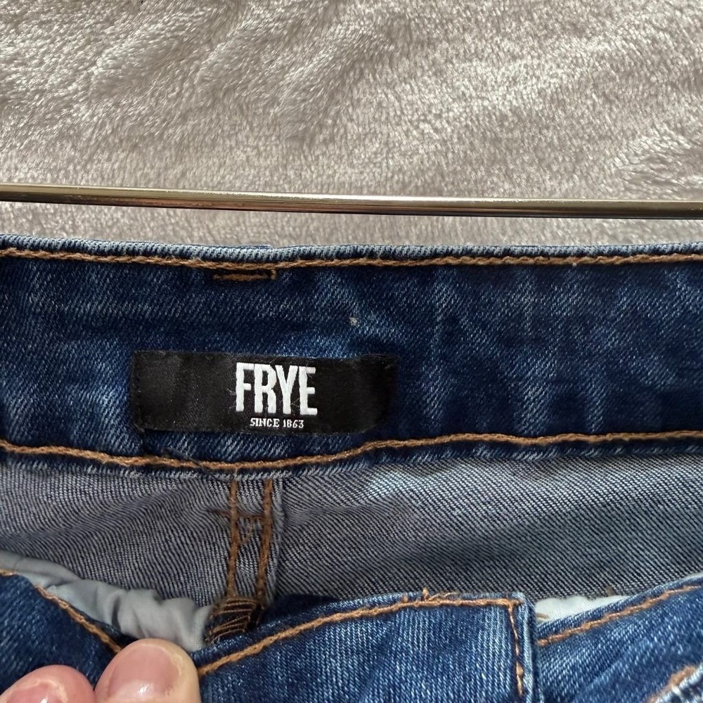 FRYE Women's Jeans Size 6/28 Medium Wash Straight Leg High Rise Stretch Denim - Picture 4 of 9